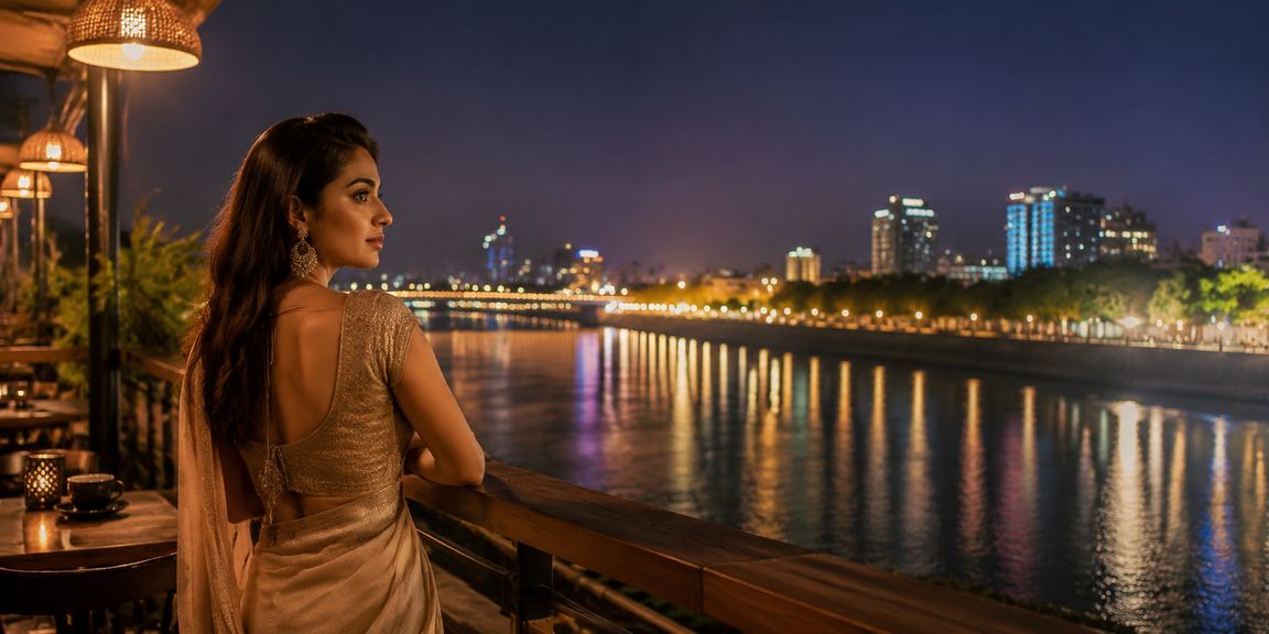 Scenic Ahmedabad riverfront with online gaming bonus offers