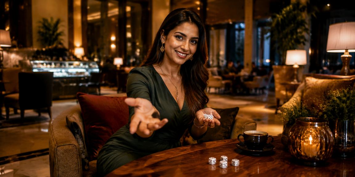 Player interacting with online dice game on mobile in India