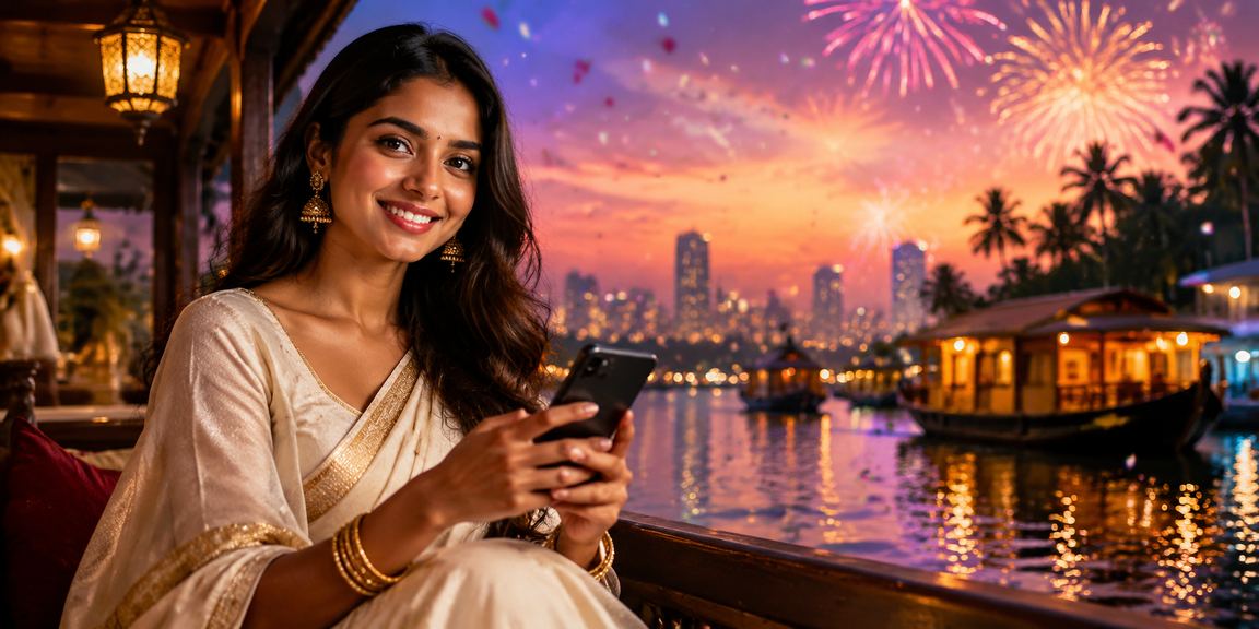 Kerala local with mobile device depositing to online Andar Bahar